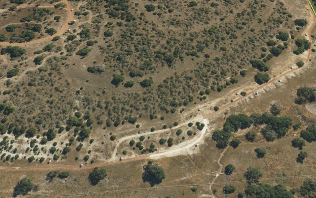 Aerial view of Cedar Ridge sporting clays course at Staccato Ranch