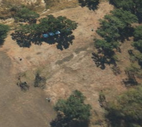 Aerial view of Creek 5-Stand course at Staccato Ranch